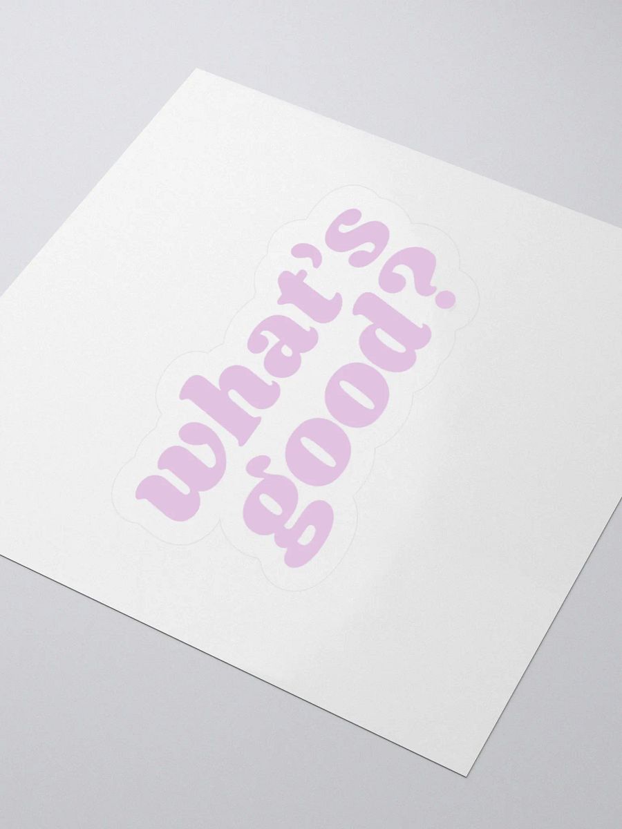 "What's Good?" Kiss Cut Sticker (Lilac) product image (3)
