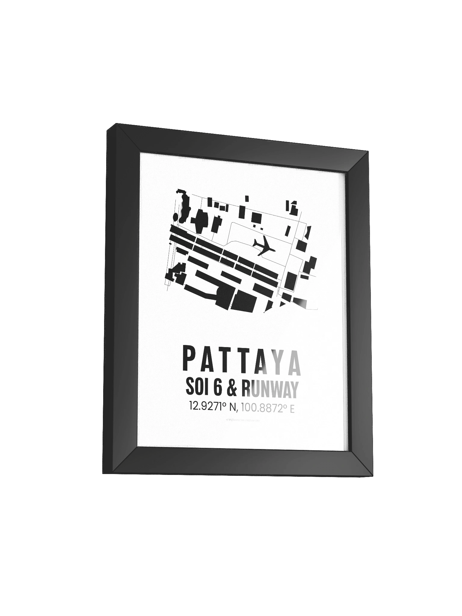 Pattaya Soi 6 & Runway Map White product image (2)