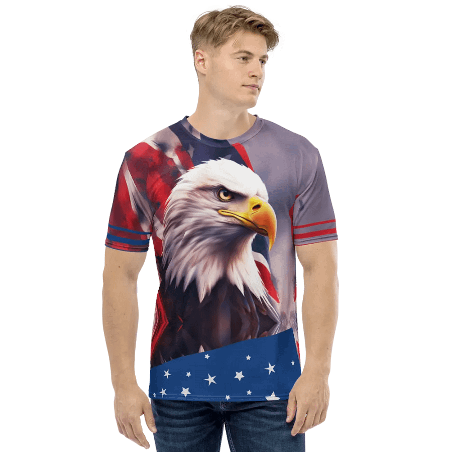 USA Eagel T-shirt/All-Over Print Crew Neck T-Shirt by Sublicolor product image (1)