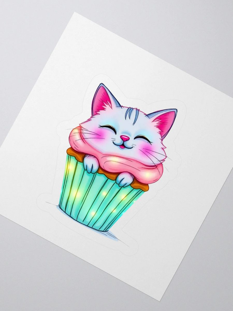 Cupcake Kitty Kiss Cut Stickers product image (5)