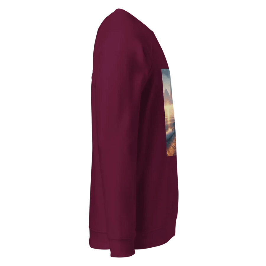 Sunset Serenity Lighthouse Organic Sweatshirt | Ai Design product image (4)