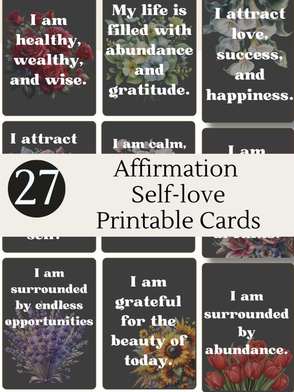 Affirmation Self-Love Printable Cards product image (1)