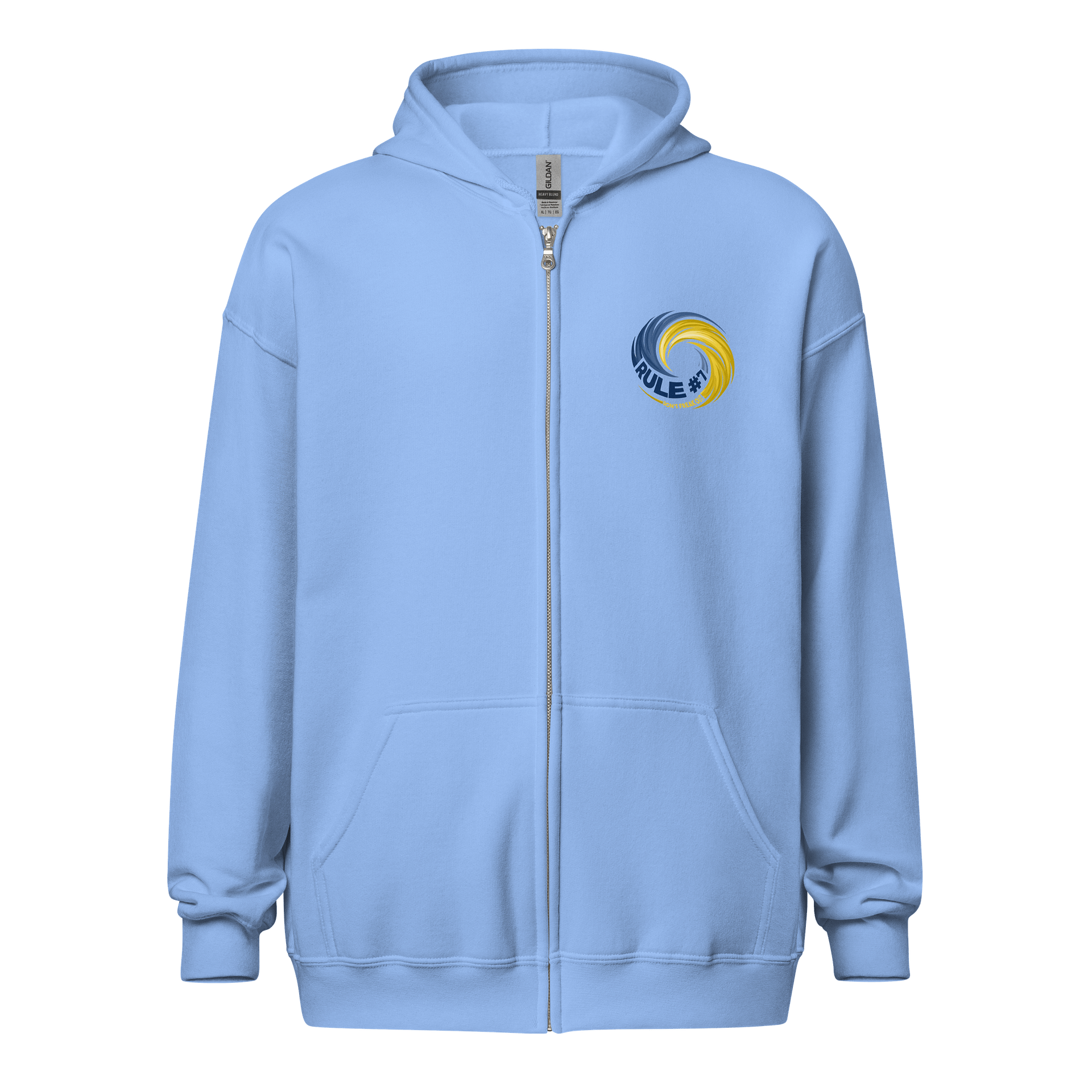 Rule #7 Zip Hoodie Blue and Yellow product image (5)