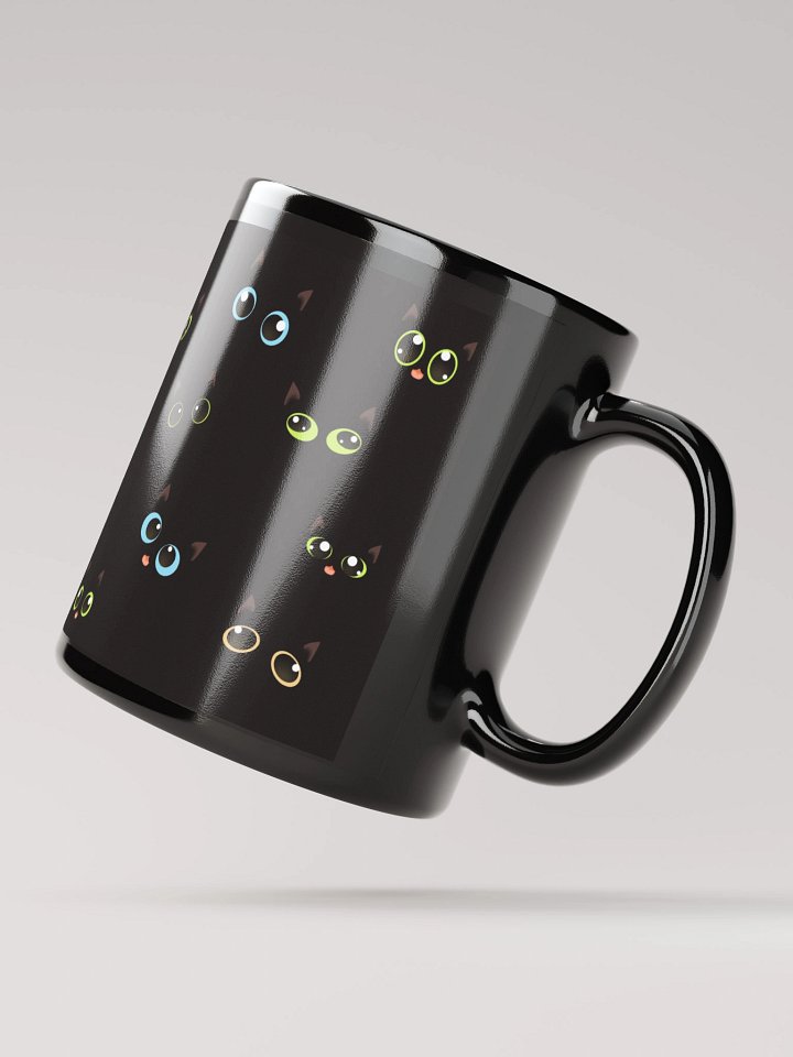 Black Cat Faces (Multicolor Eyes) Mug product image (2)