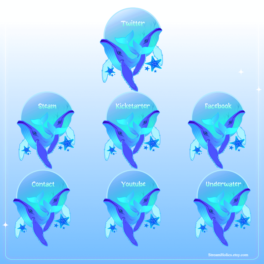 [FREE] UNDERWATER Stream Overlay Animated Pack, Whale Stream Overlay Animated, Ocean Stream Overlay, Blue Stream Overlay Animated, Blue Overlay product image (5)