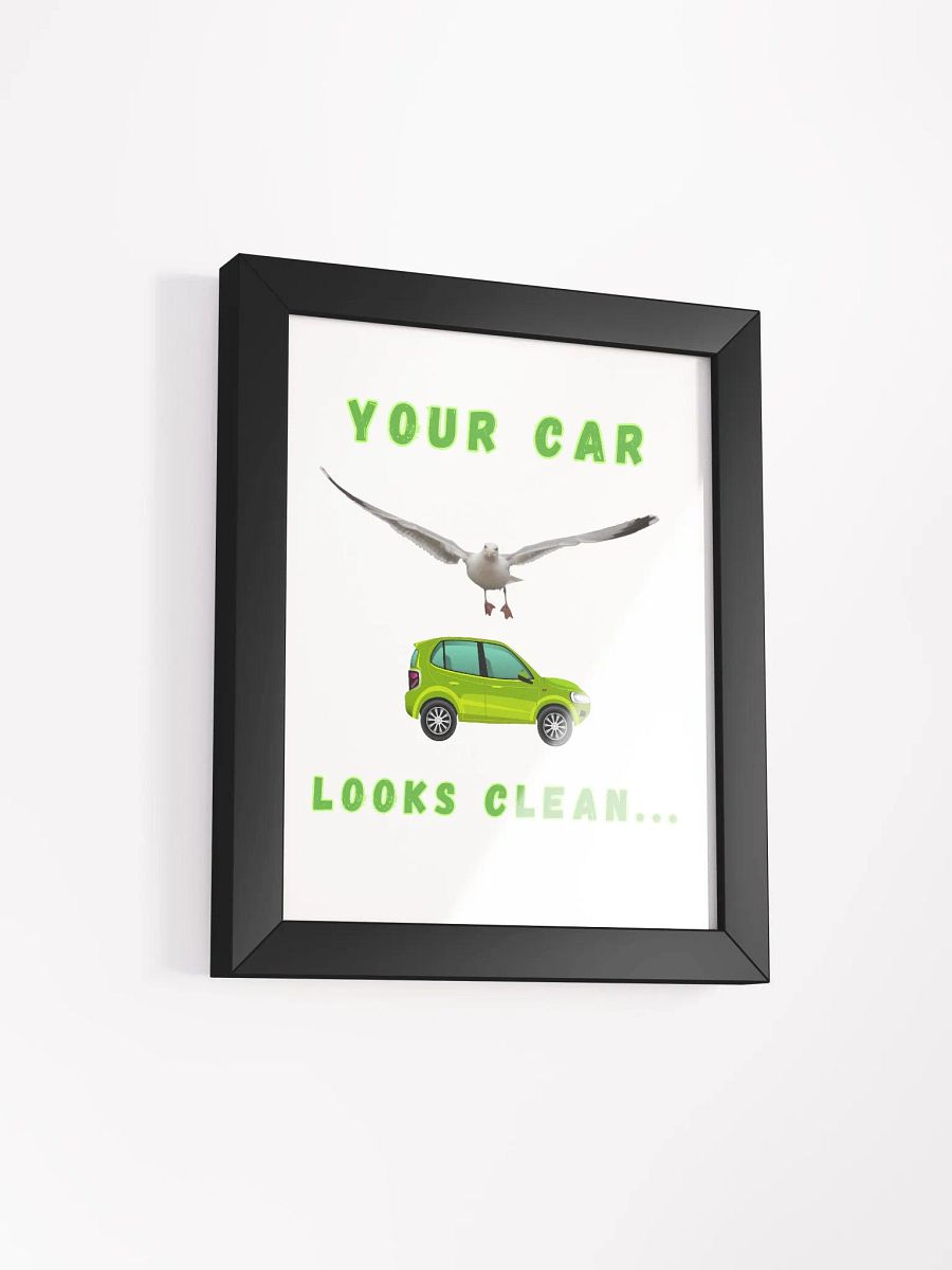 Your Car Looks Clean Seagull Framed Print product image (51)