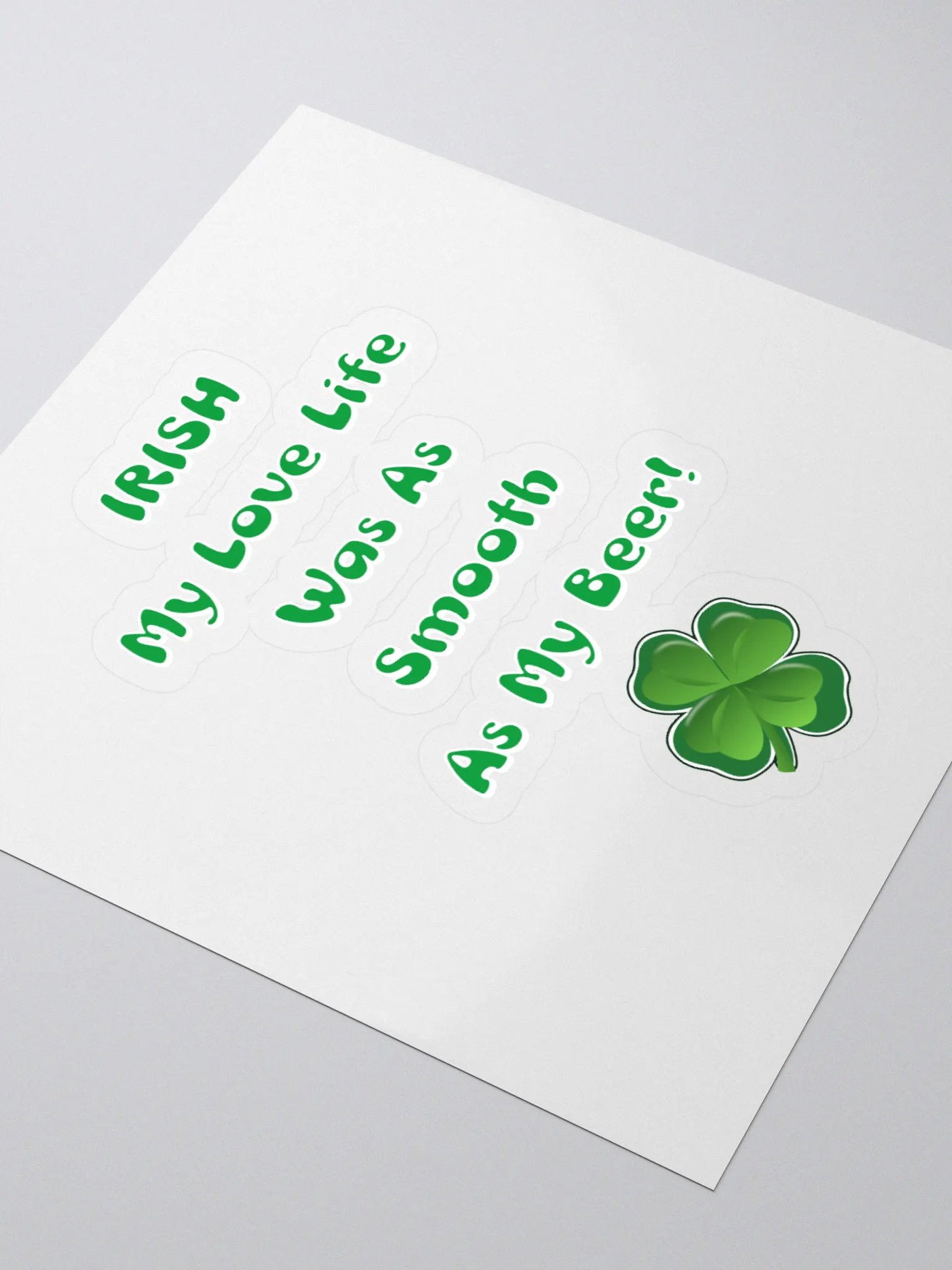 Irish My Love Life Was As Smooth As My Beer Funny Sticker product image (3)