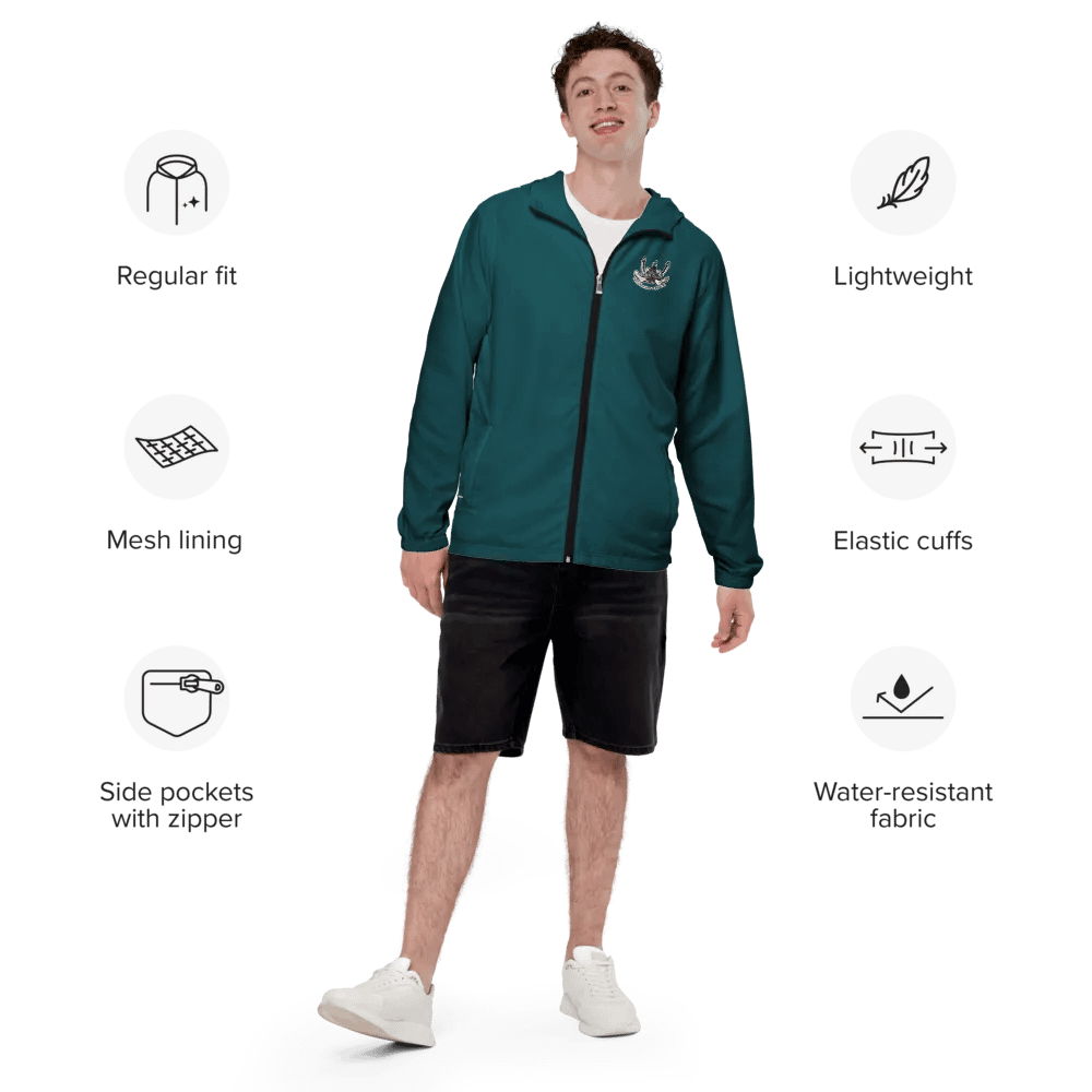Teal Foss Tugboat Sketch Windbreaker product image (6)