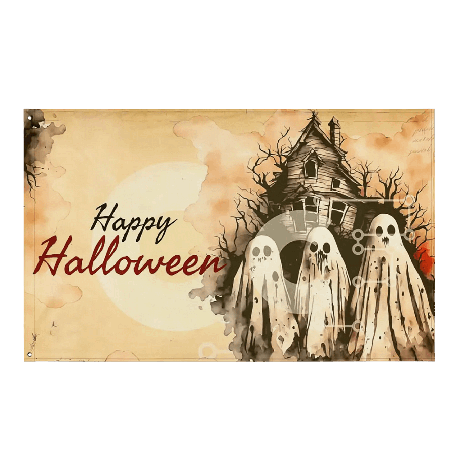 Pastel Ghosts Spooky Halloween Flag product image (1)
