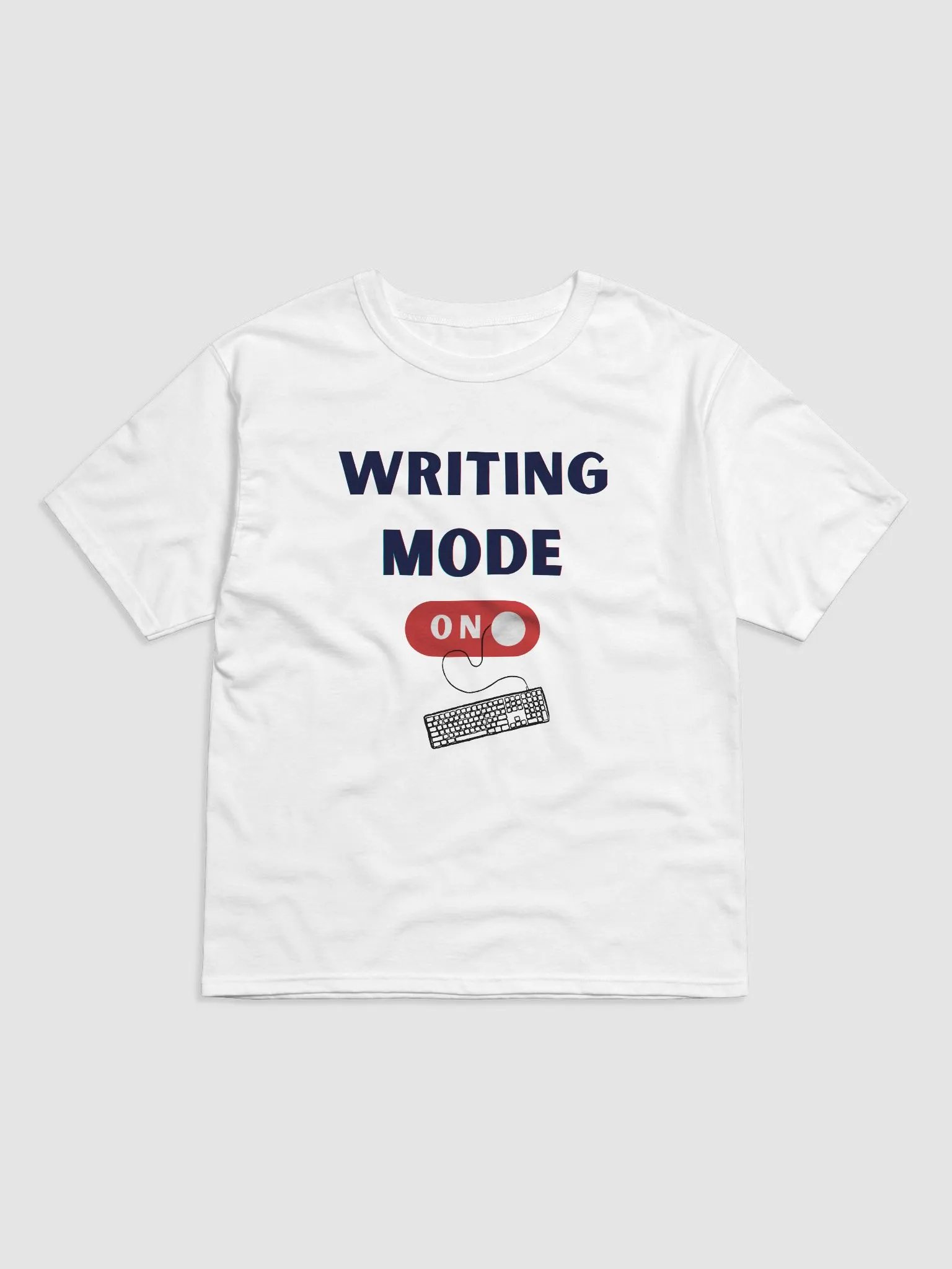 Writing Mode On - Relaxed Fit White T-shirt product image (1)