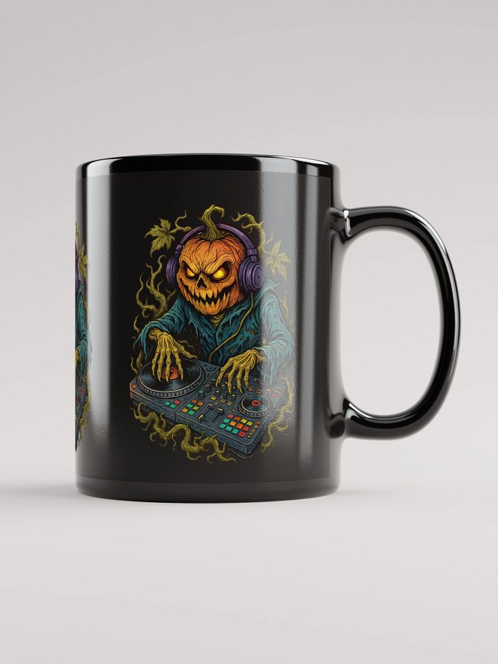 Theatrically Jerry: "DJ Jack-O-Lantern Spins Halloween Beats" Mug product image (1)