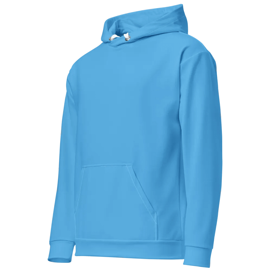Plain Sky-Blue True Summer Unisex Recycled Polyester Heavyweight Premium Hoodie by Treasure Pie product image (3)
