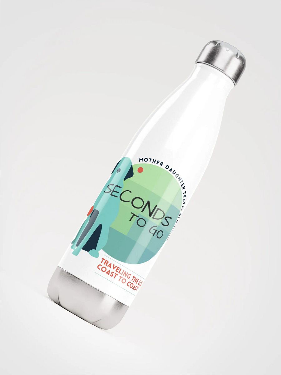 Seconds to Go Logo Signature Stainless Steel Water Bottle White product image (4)