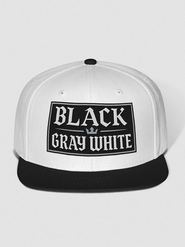 Crowned Monochrome Snapback Cap product image (1)