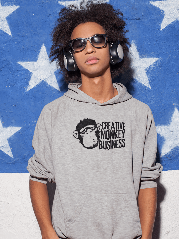 Creative Monkey Sport Grey Classic Hoodie product image (1)