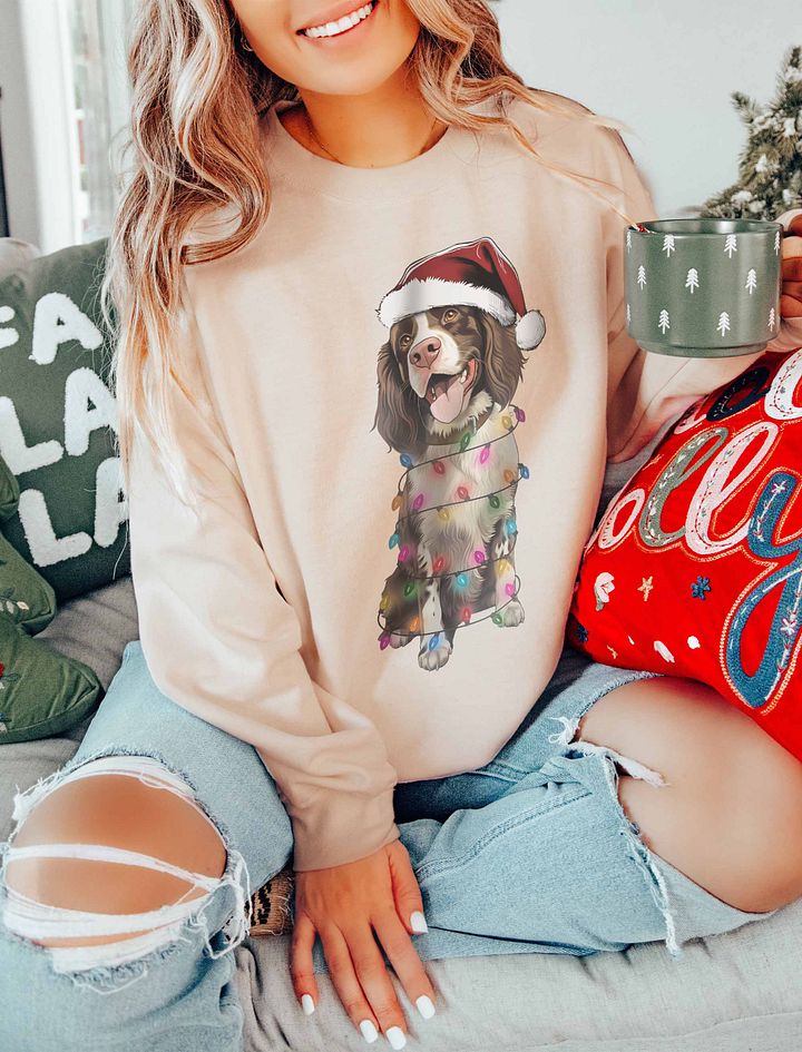 Funny Springer Spaniel Christmas Sweatshirt for Springer Spaniel Paw-rents product image (16)