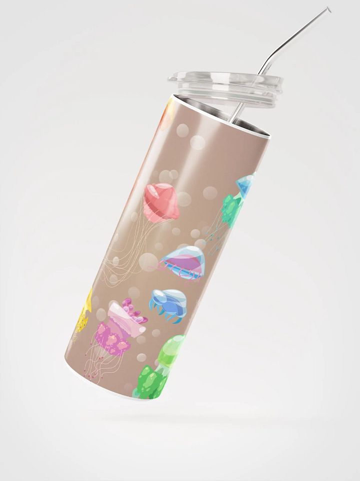 Dive into Refreshment: Jellyfish Tumbler - Eco-Friendly Stainless Steel with Straw product image (2)