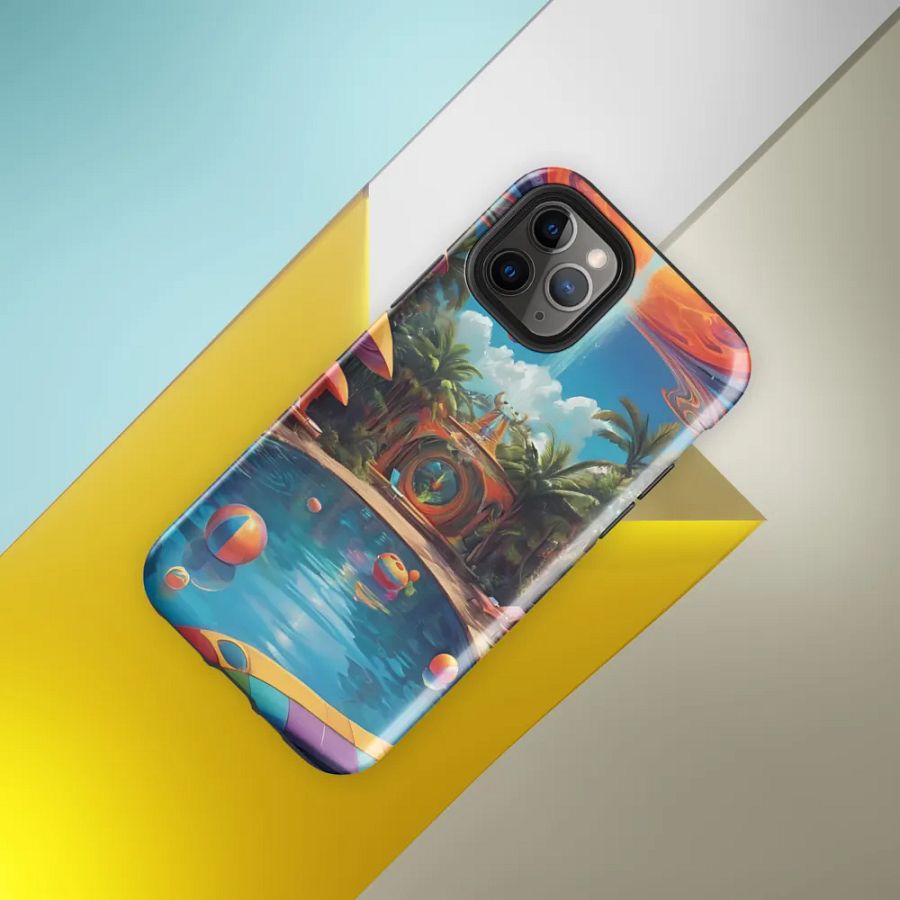 Psychedelic Pool Party iPhone Case product image (33)