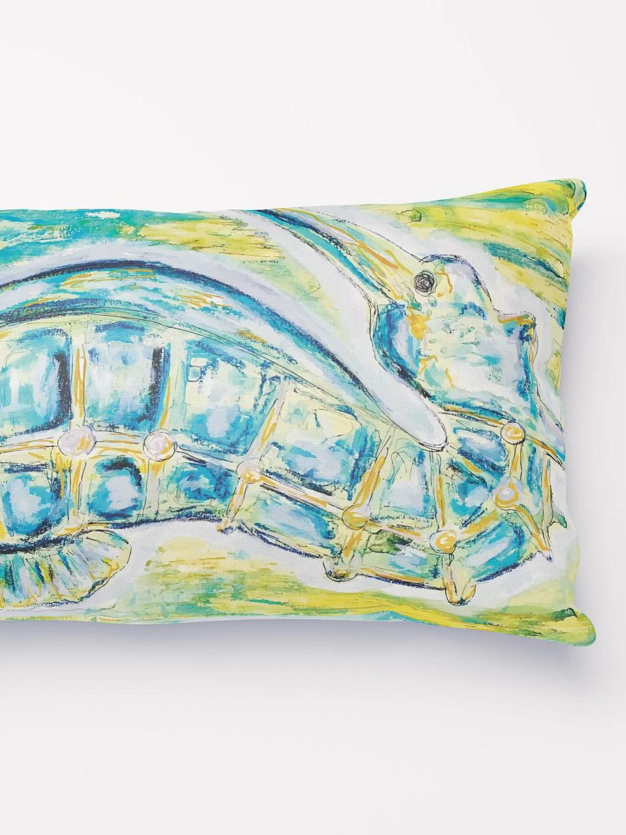 Painted Seahorse Pillow | by Monique Faella Designs™ | All-Over Print Pillow | Classic Comfort | Machine-Washable | Hidden Zipper | 100% Polyester | product image (3)