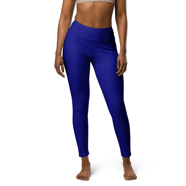 Plain Color Navy Blue Yoga Leggings product image (1)