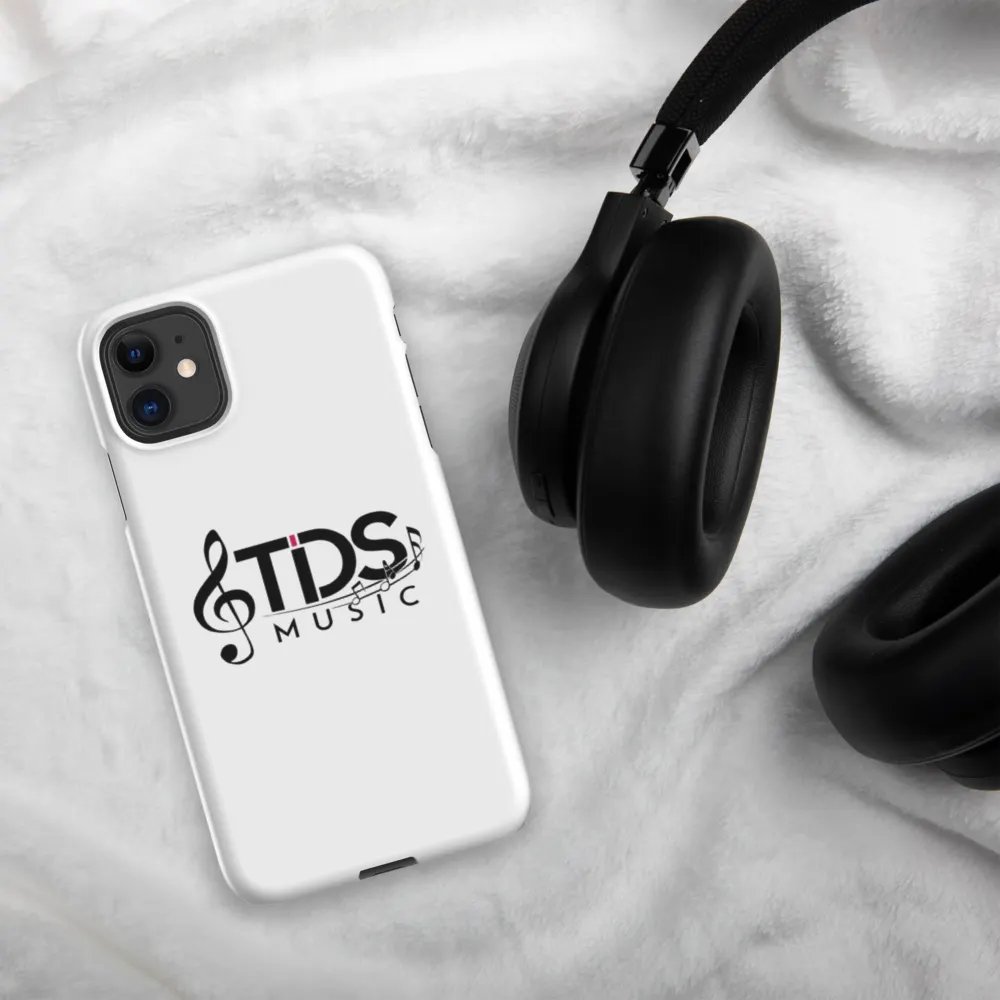 TDS Music White Glossy iPhone Snap Case with Music Notes Design product image (6)