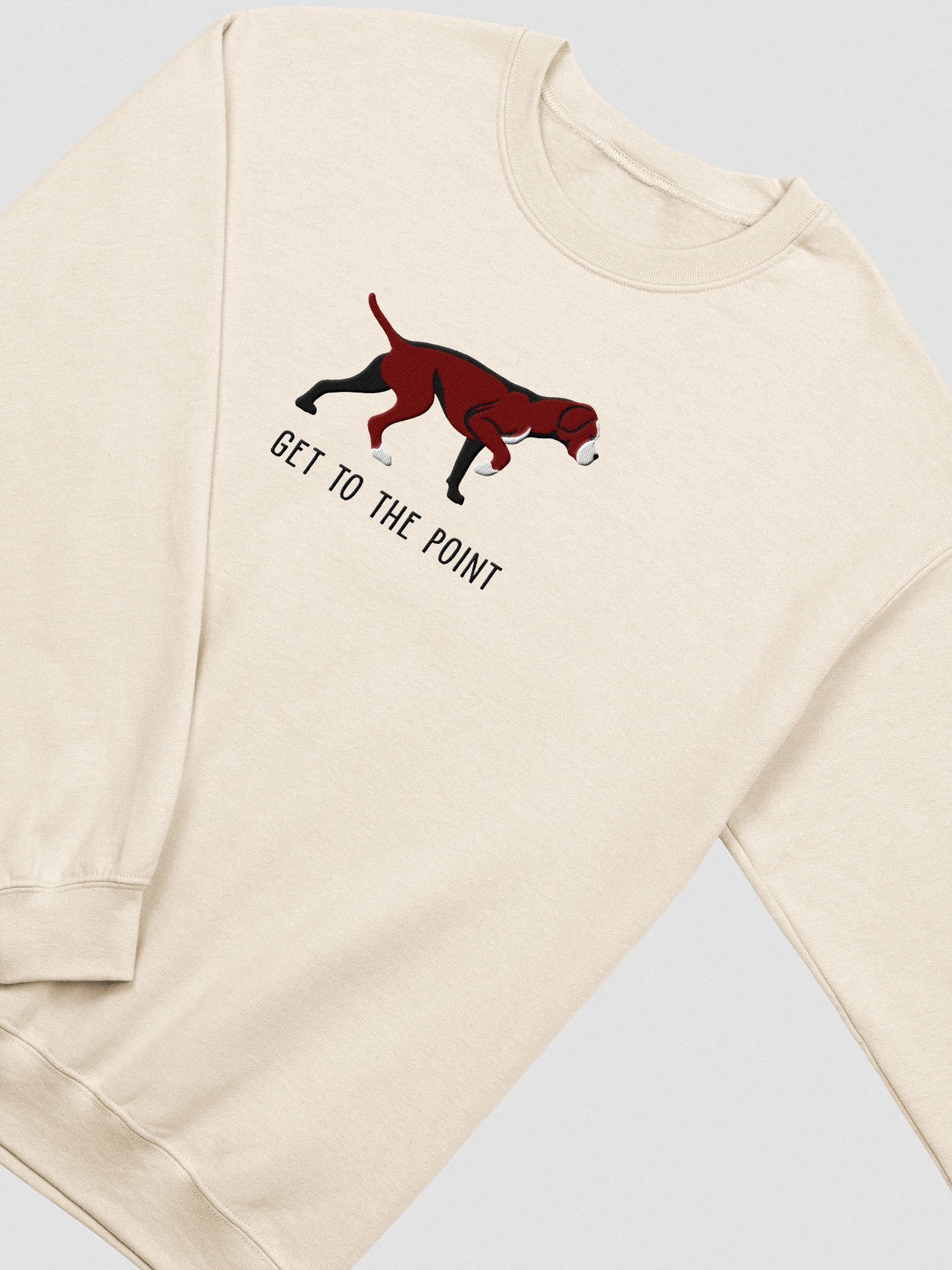 Get to the Point Sweatshirt (Embroidered) of a Portuguese Pointer(Brown) product image (6)