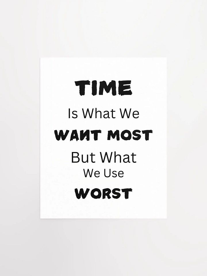 Time Awareness Motivational Poster product image (2)