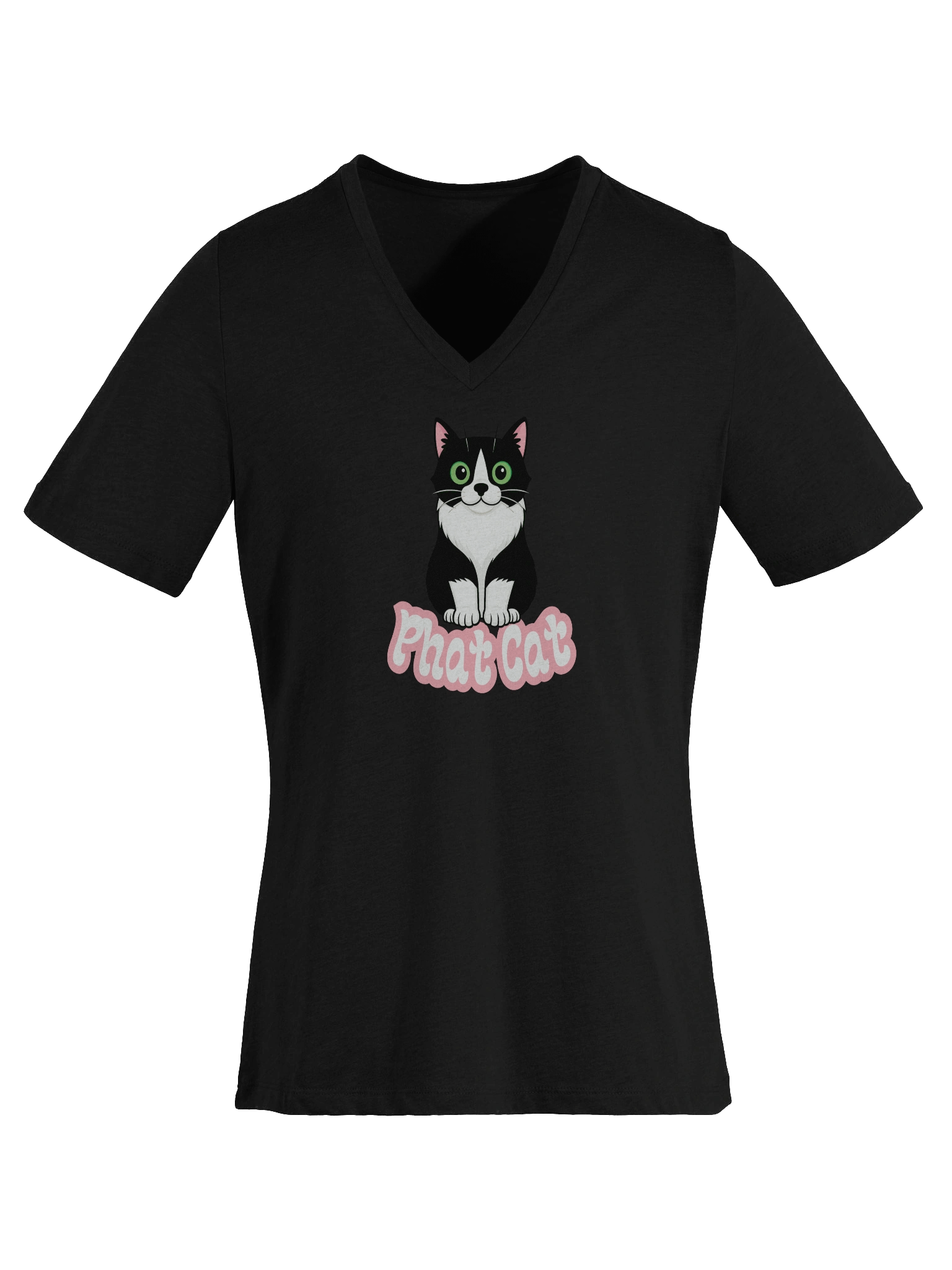 Phat Cat Women's Soft V-Neck (Pink) product image (6)