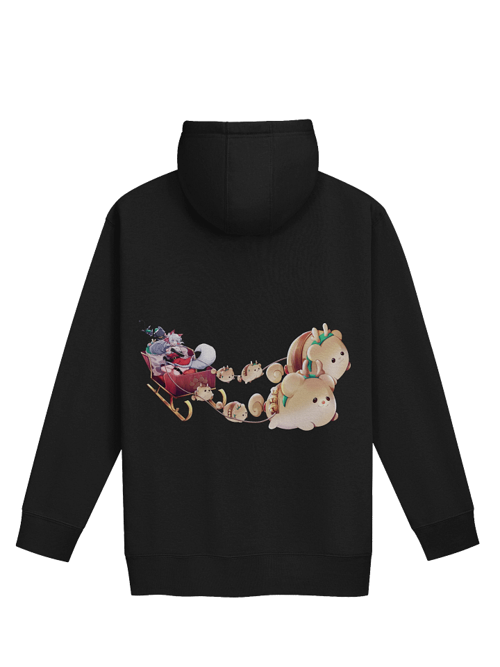 Paws's Sleigh Ride Unisex Hoodie (Back Design) product image (2)