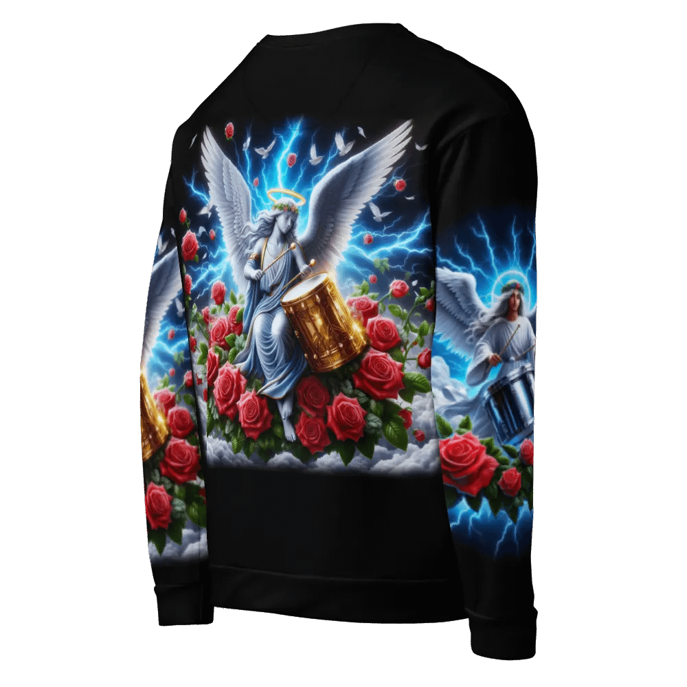 Angels making Music with a Drum - All-Over Unisex Sweatshirt #12 product image (8)