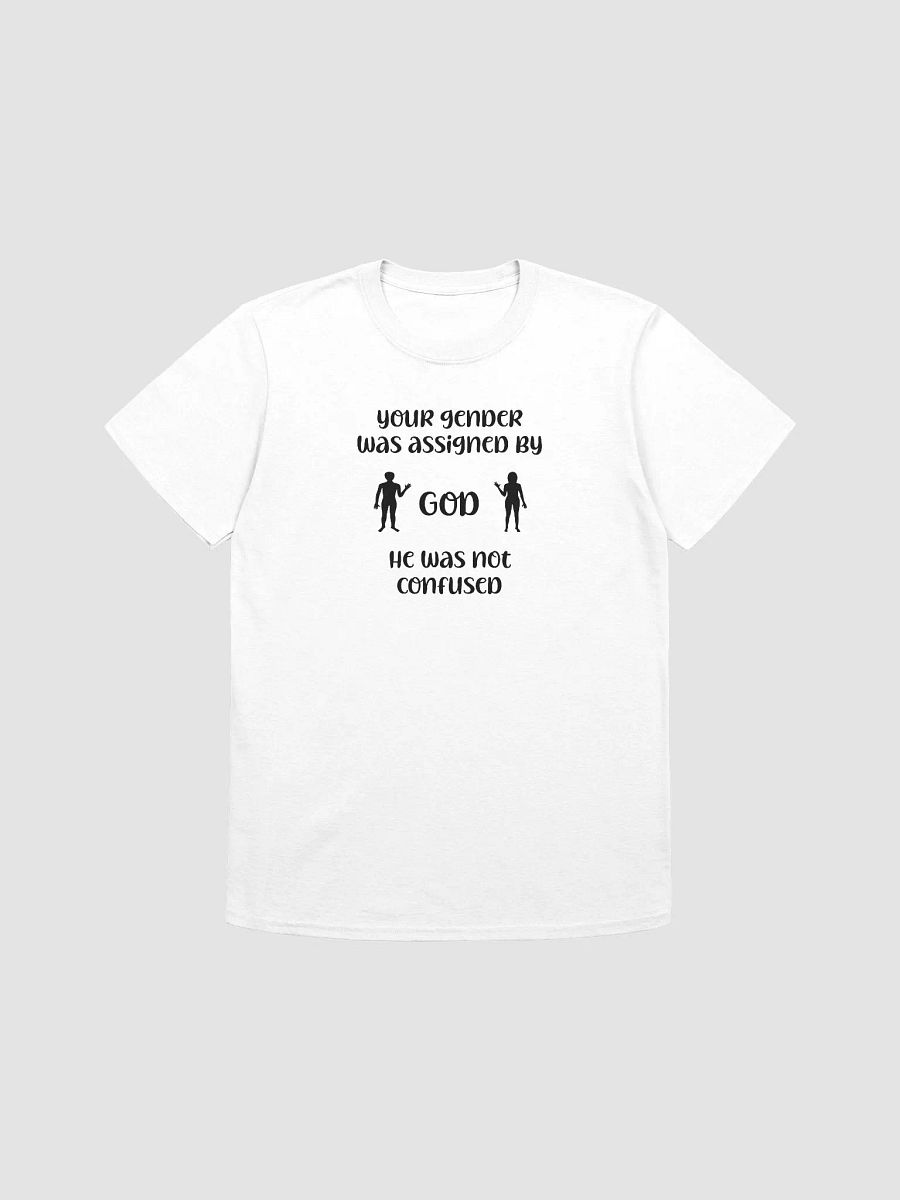 Your Gender Was Assigned by GOD. Relaxed Fit Unisex Softstyle T-Shirt product image (1)