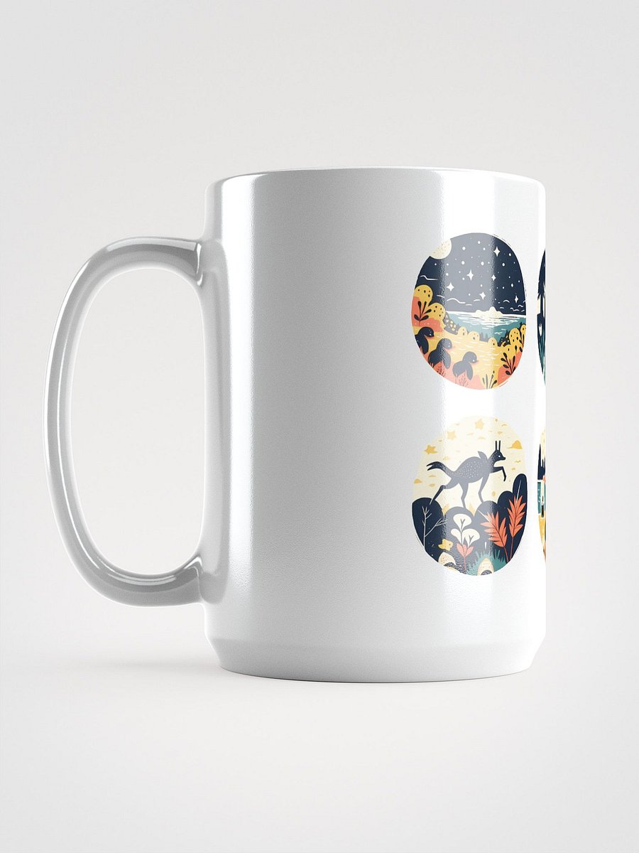 Whimsical Nature Scenes Collection | Vibrant Circular Art Prints product image (6)