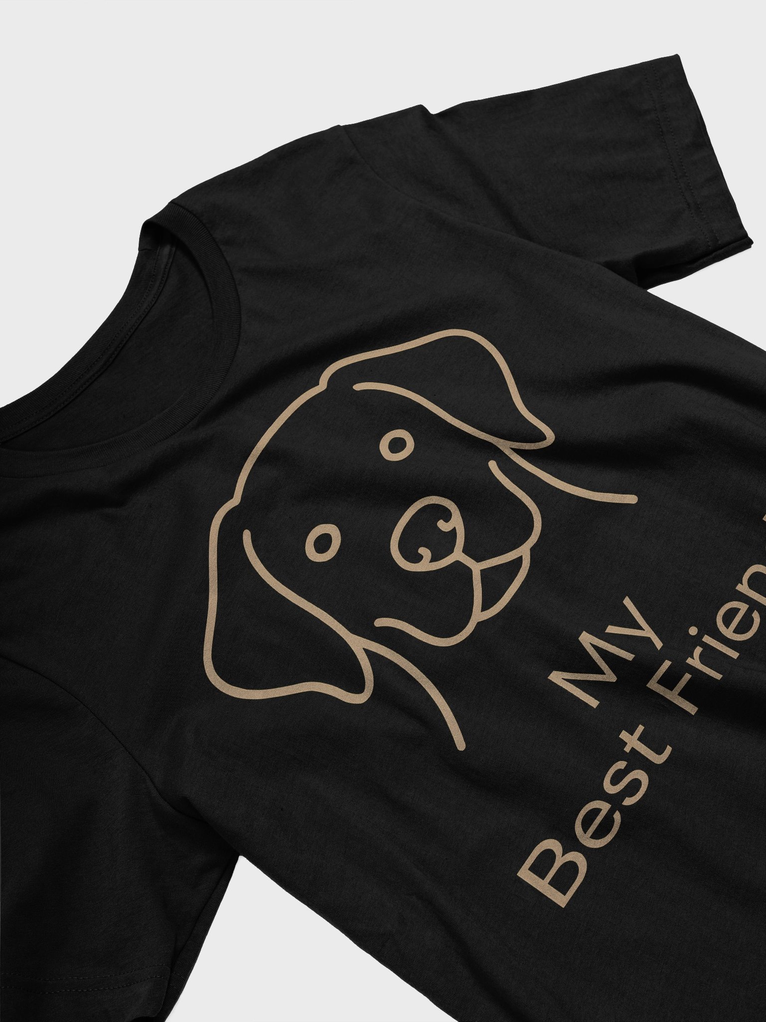 Minimalistic Line Drawing Dog T-Shirt product image (3)