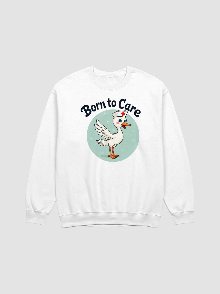Born to Care Nurse Duck Crewneck Sweatshirt product image (1)
