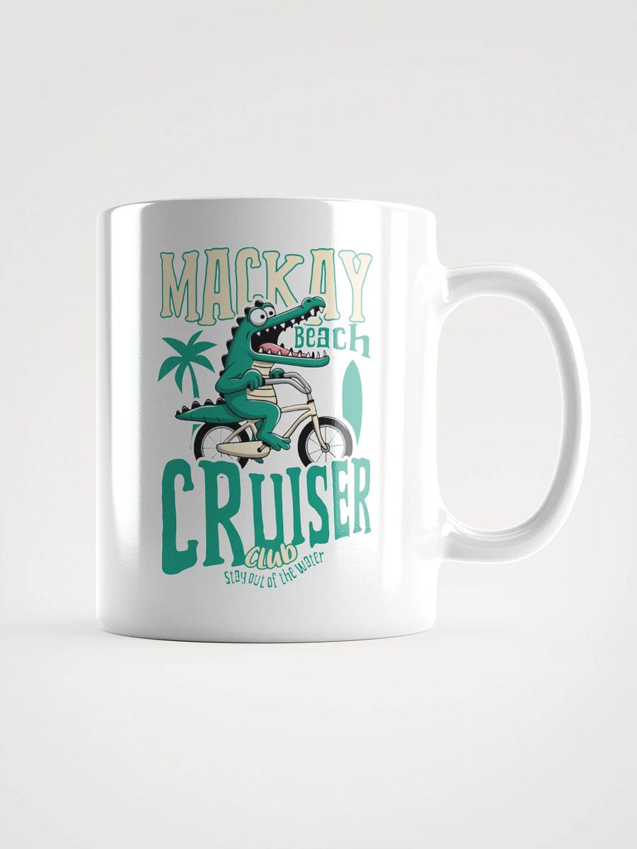 Mackay Beach Cruiser Crocodile Mug – Funny Beach Cruiser Bike Coffee Cup | Stay Out of the Water! product image (1)