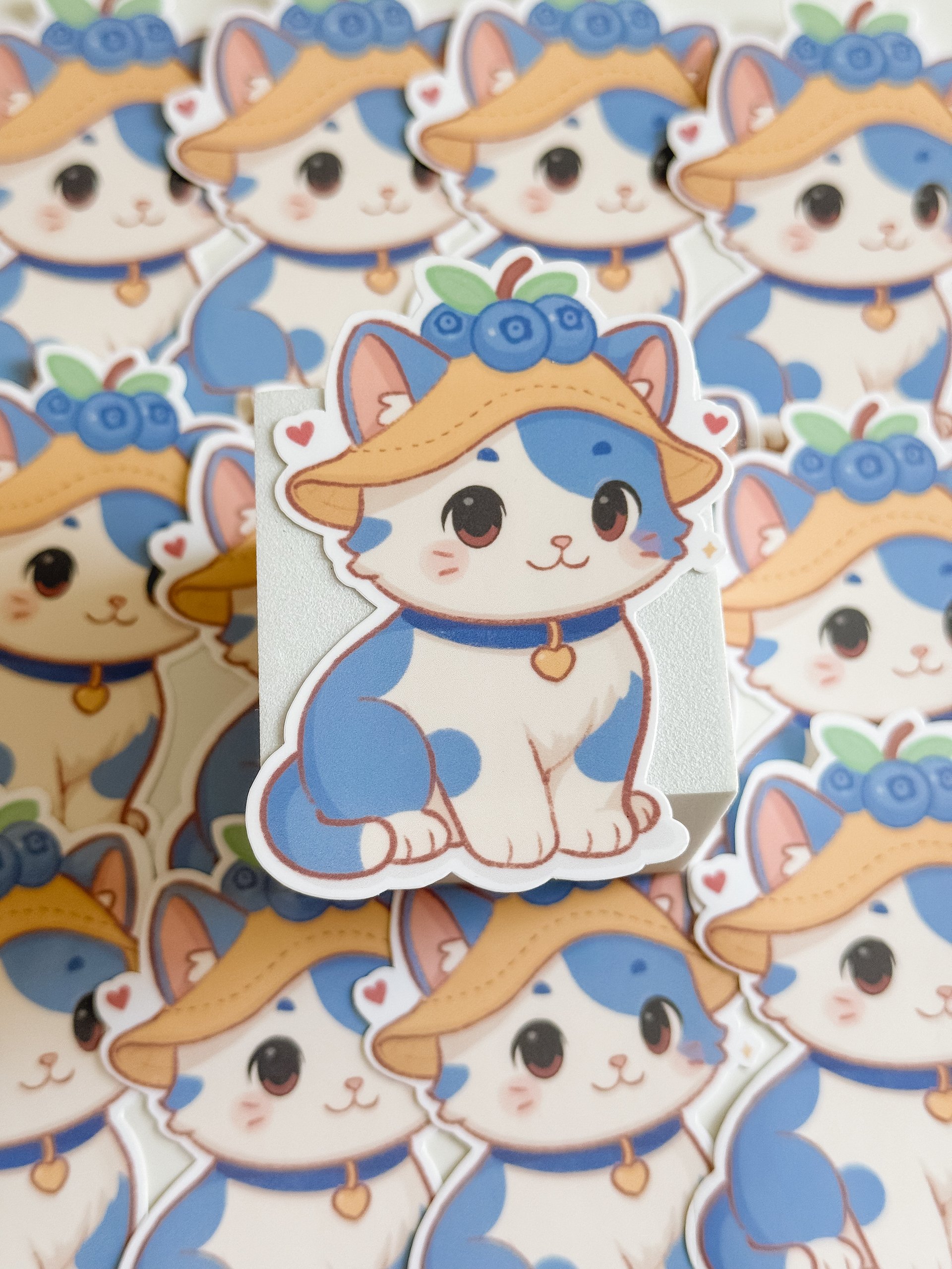Blueberry Cat Sticker product image (6)