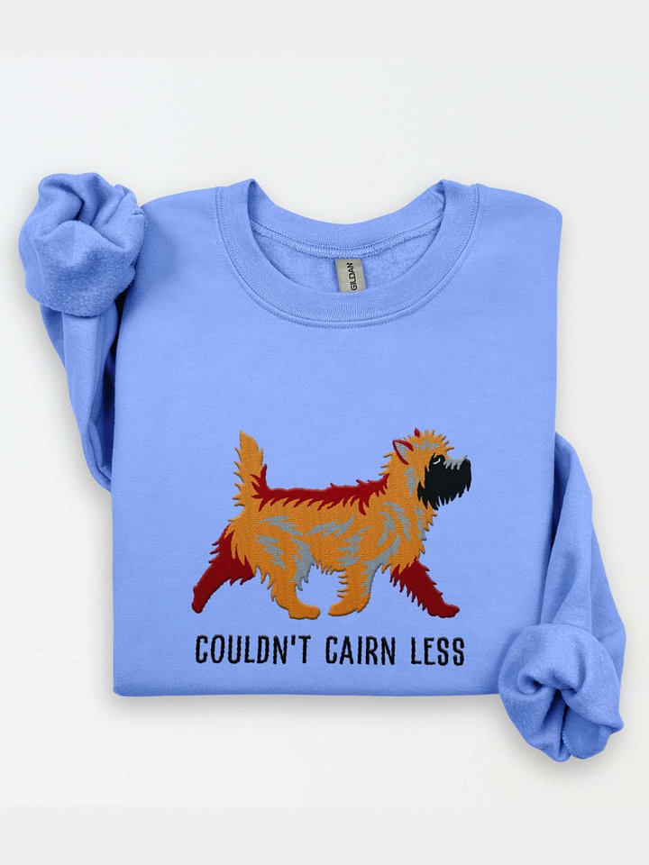 Couldn't Cairn Less Sweatshirt (Embroidered) of a Cairn Terrier(Tan) product image (1)