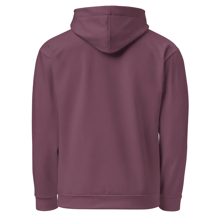 Plain Deep Purplish Red Soft Summer Unisex Recycled Polyester Heavyweight Premium Hoodie by Treasure Pie product image (2)