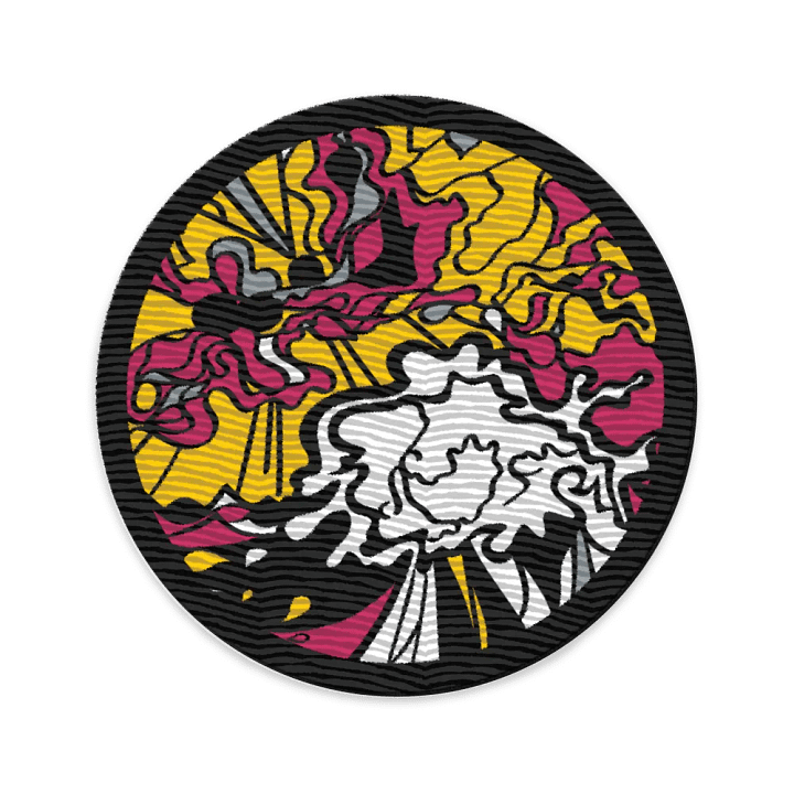 Psychedelic Swirl Embroidered Patches - Wave at Sunset product image (1)
