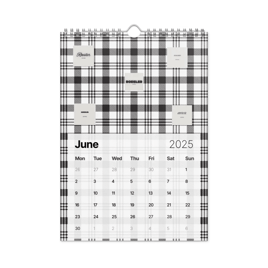 Marble Monogram Wall Calendar 2025 product image (8)