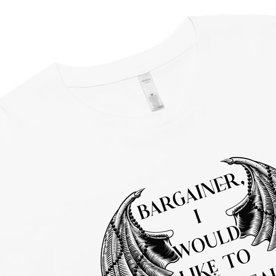 Bargainer Calling Card Women's Premium Crop Top product image (86)