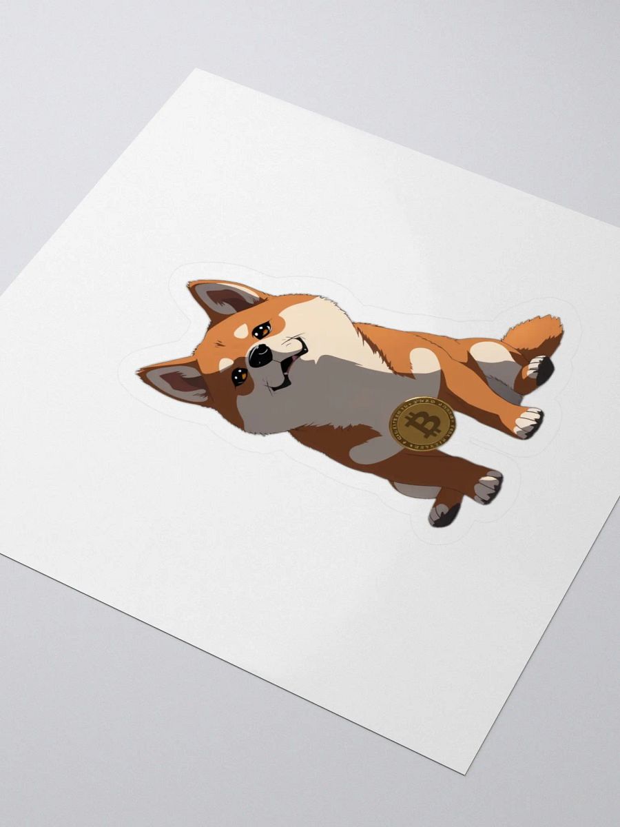 Bitcoin Shiba Inu Sticker – Crypto Meme Dog Vinyl Decal product image (3)