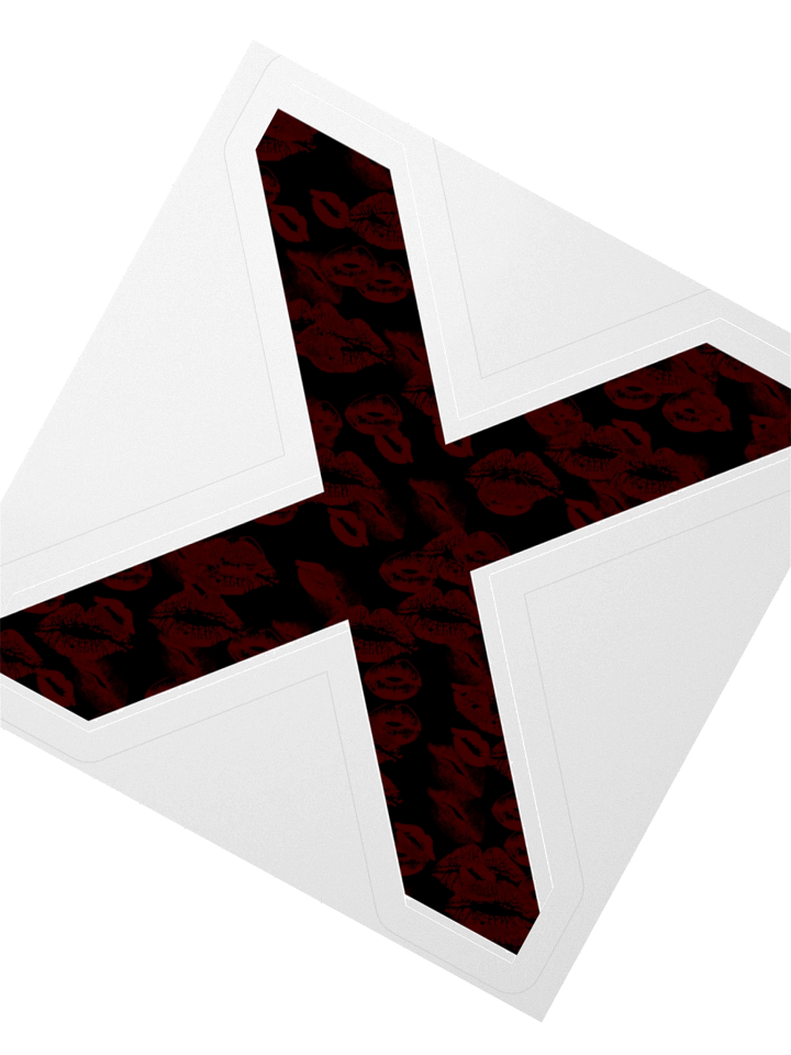 Black X Subtle Red Lipstick Kisses | Kiss-cut Sticker product image (2)