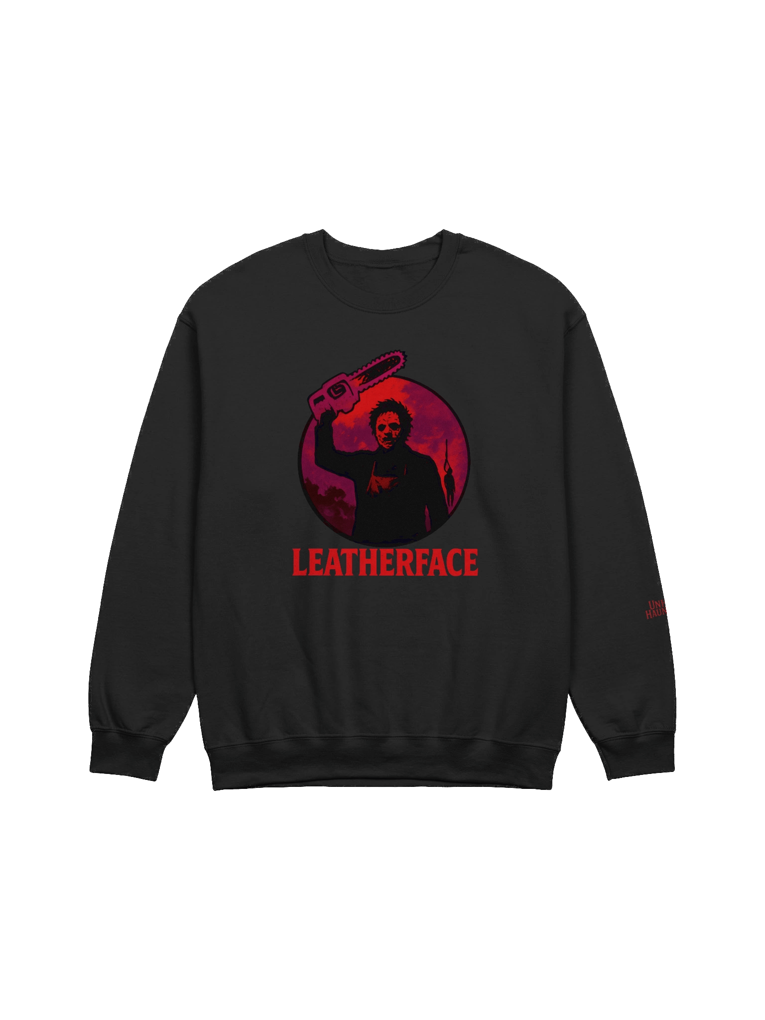 Unholy Hauntings Leatherface Black Crew product image (1)
