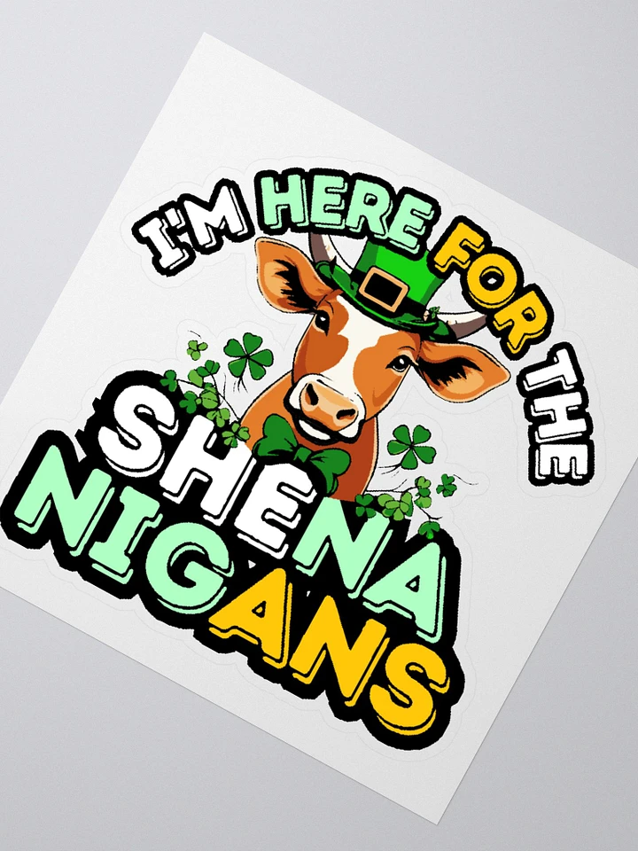 Saint Patricks Day Cow Sticker product image (1)