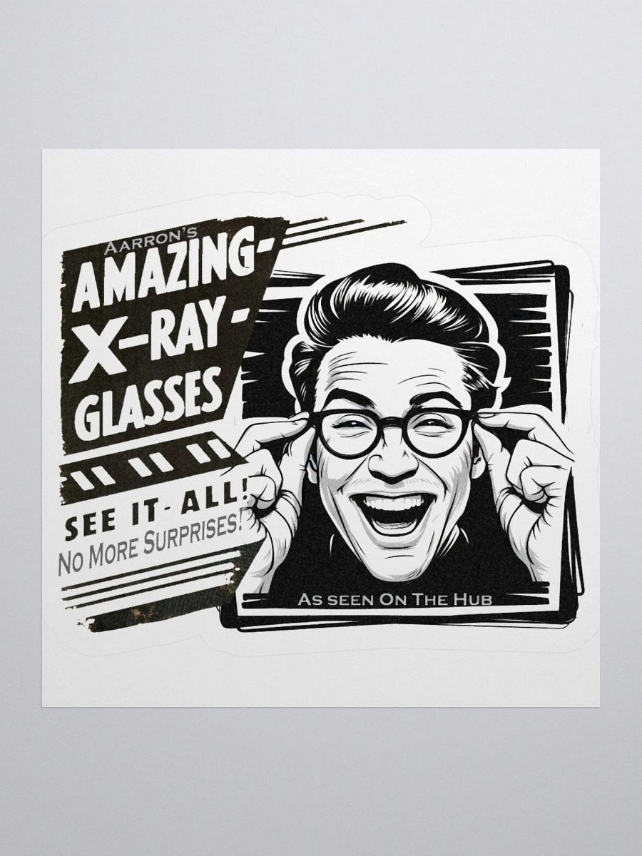 Aarron's Amazing X-Ray Glasses Vinyl Sticker product image (3)