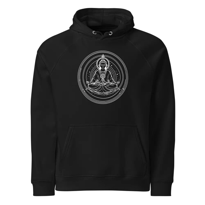 [Meditation 3 - White] - Unisex Eco Raglan Hoodie product image (1)