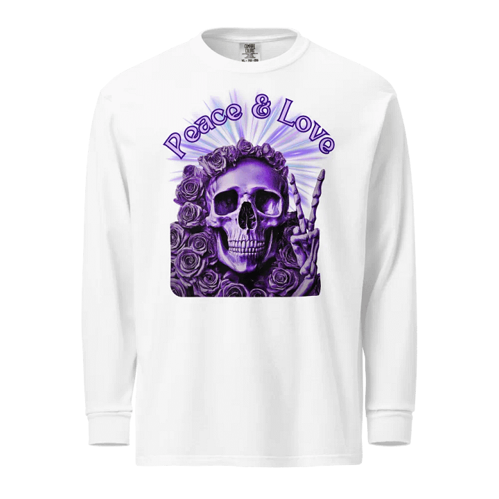 Peace Skull heavyweight long sleeve tee product image (1)