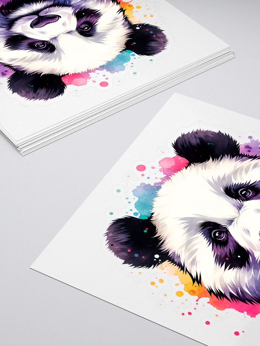 Watercolor Panda Kiss-Cut Sticker product image (4)