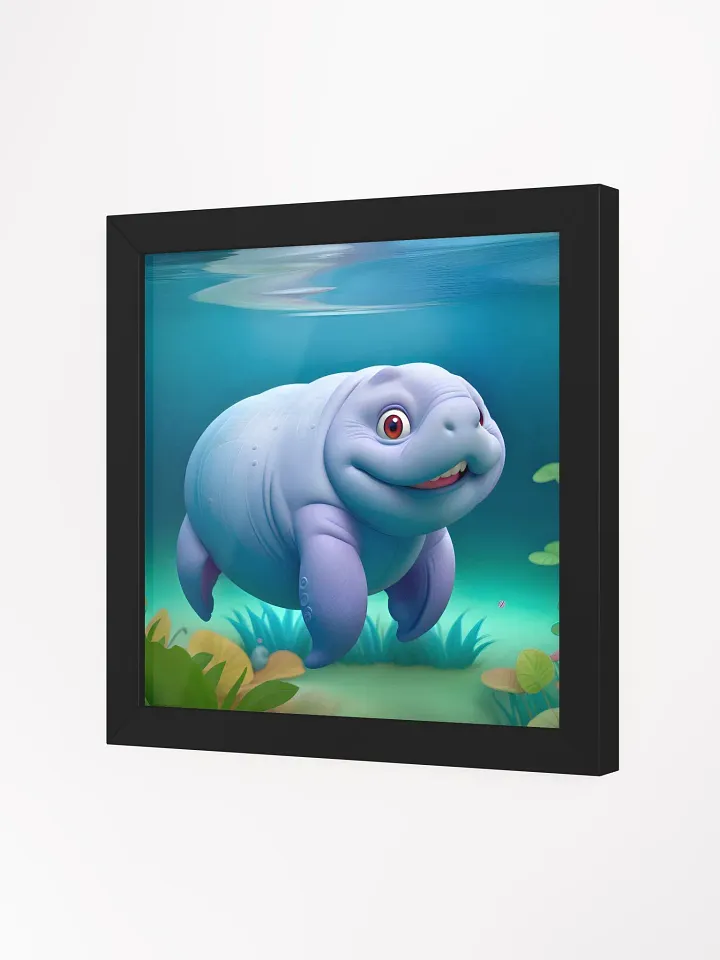 Endangered Species - Mexico - Manatee Eco-Friendly Ayous Wood Framed Poster product image (2)